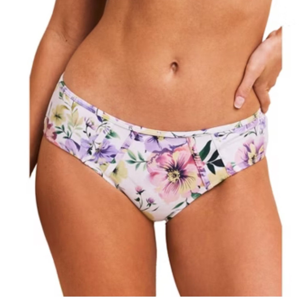 BRAND NEW! Adore Me Vivien Contour Hipster Bikini Bottoms in Spring Bouquet: L